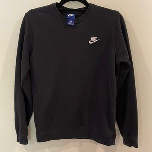 Nike Black Adult Small Cotton Crew Sweatshirt